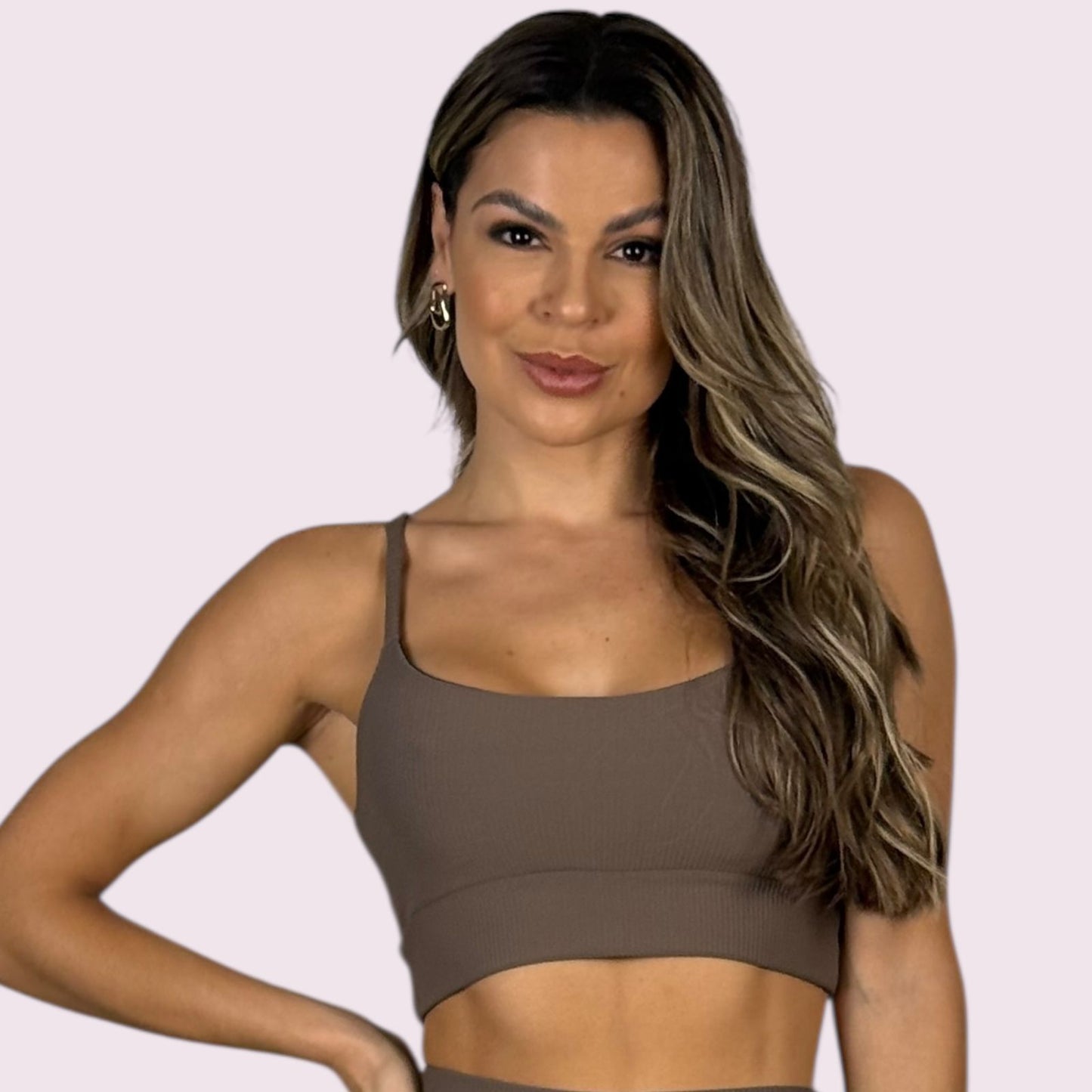 Top Isa Cotelê Mocha Mousse