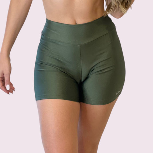 Shorts Cós V Metalizado Verde Militar