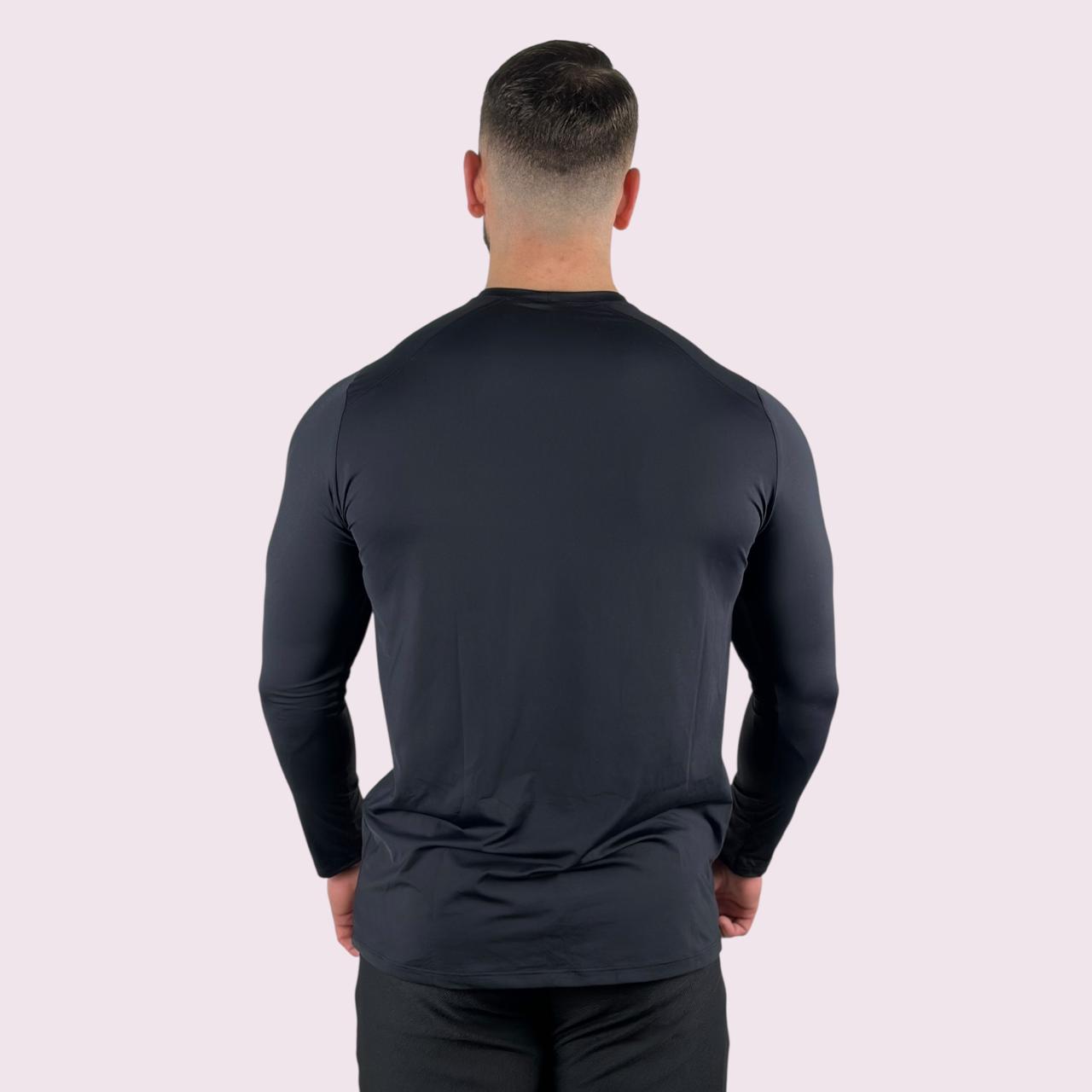 Camiseta Manga Longa Masculina Flow Preta