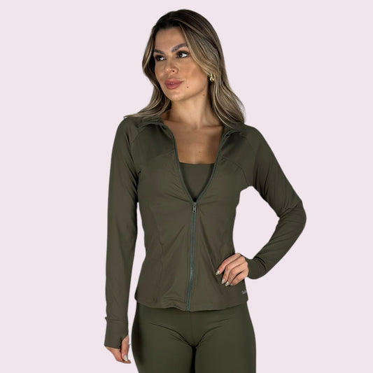 Casaco Slim Suplex Verde Militar