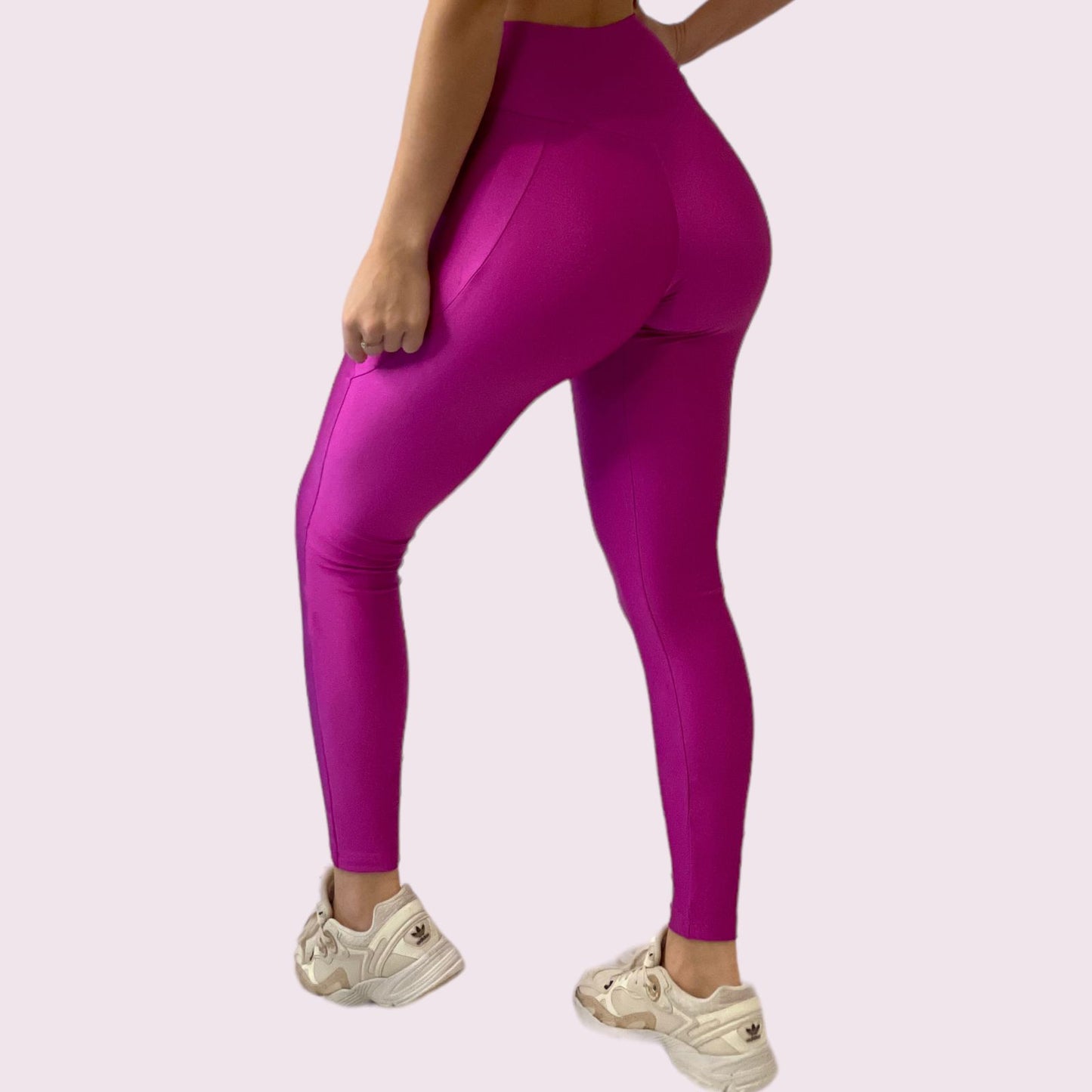Legging Recortes Metalizado Fúcsia