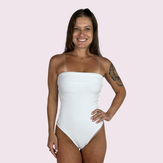 Maiô Bia Cotelê Branco