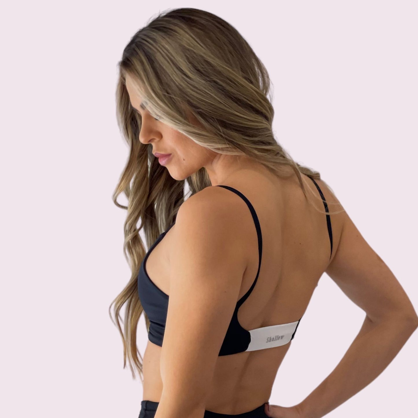 Top Yasmim Preto com Branco