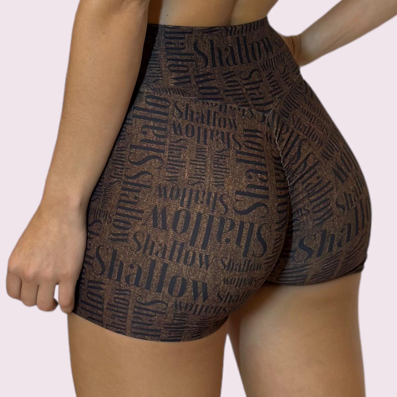 Shortinho Empina Bumbum Estampa Shallow Coffee