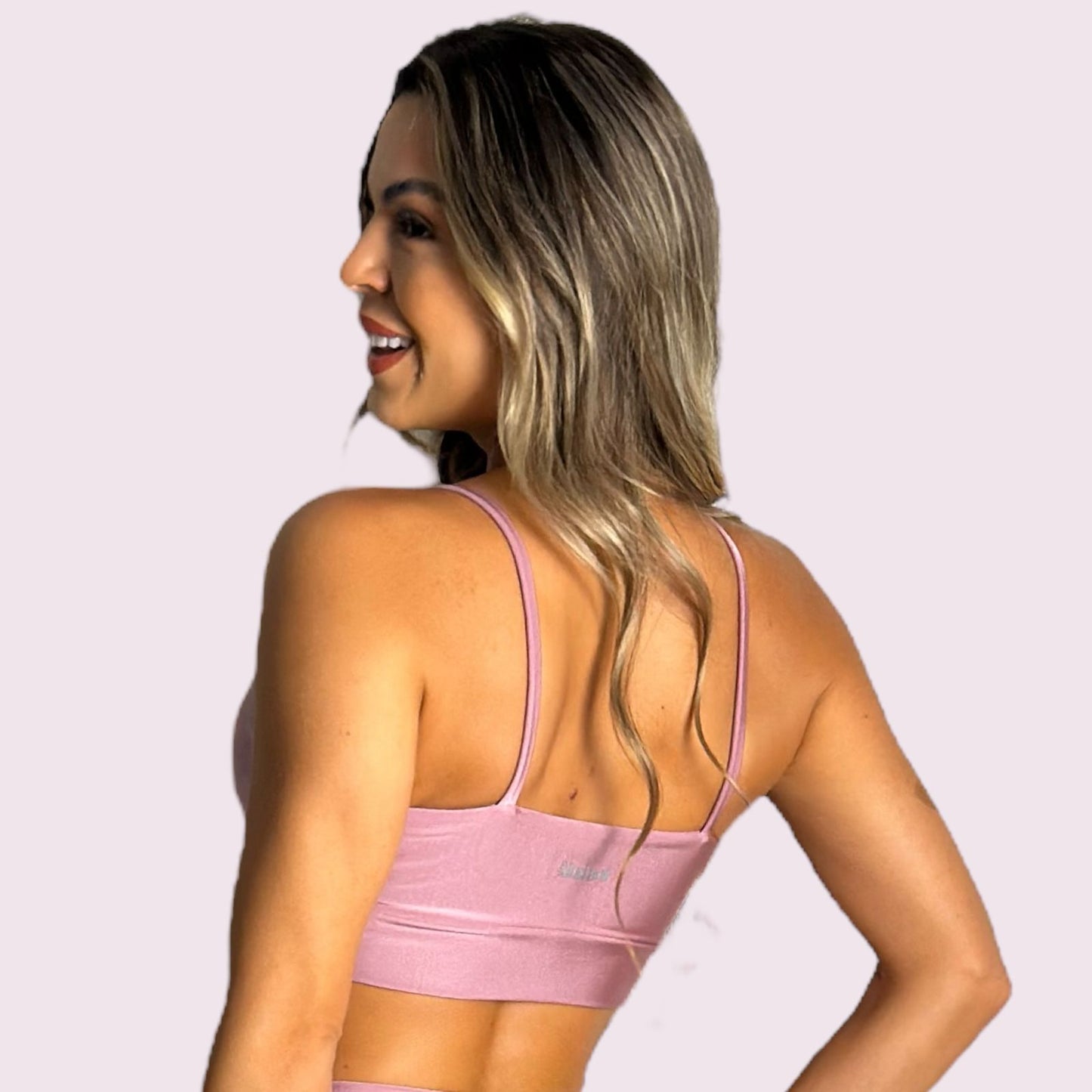 Top Isa Metalizado Malva