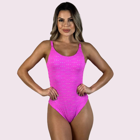 Maiô Pantelária Broderi Fucsia