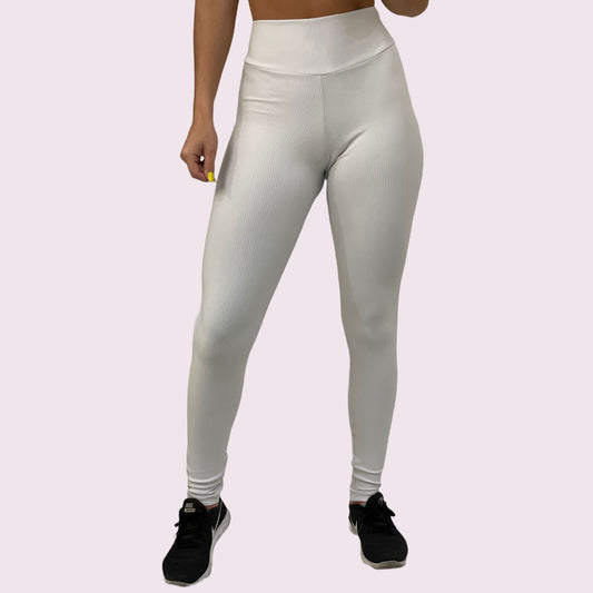 Legging Kim Cotelê Branco
