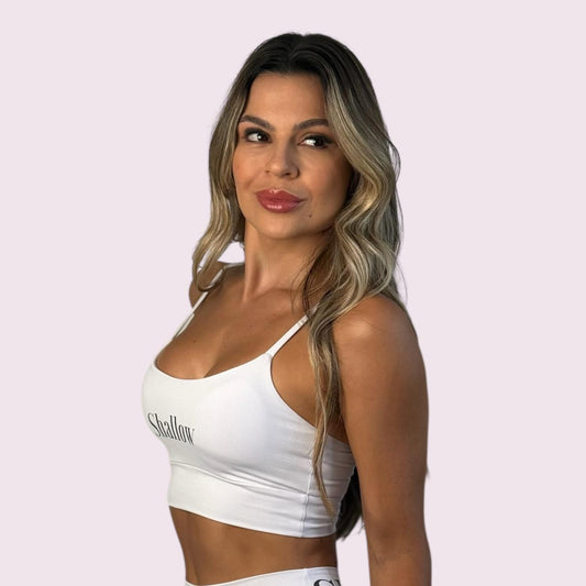 Top Isa Suplex Branco com Shallow Preto