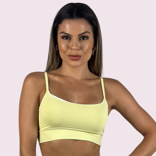 Top Isa Suplex Amarelo Candy