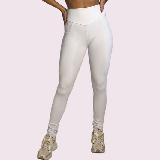 Legging Recortes Suplex Branco
