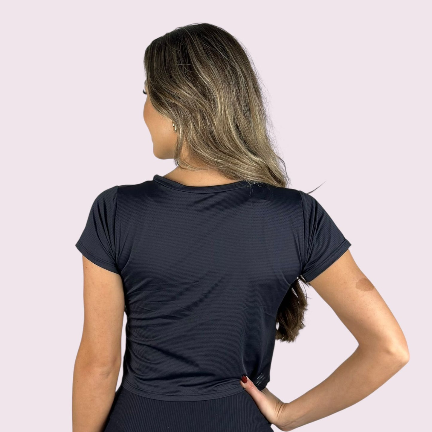 Cropped Dry Fit Preto