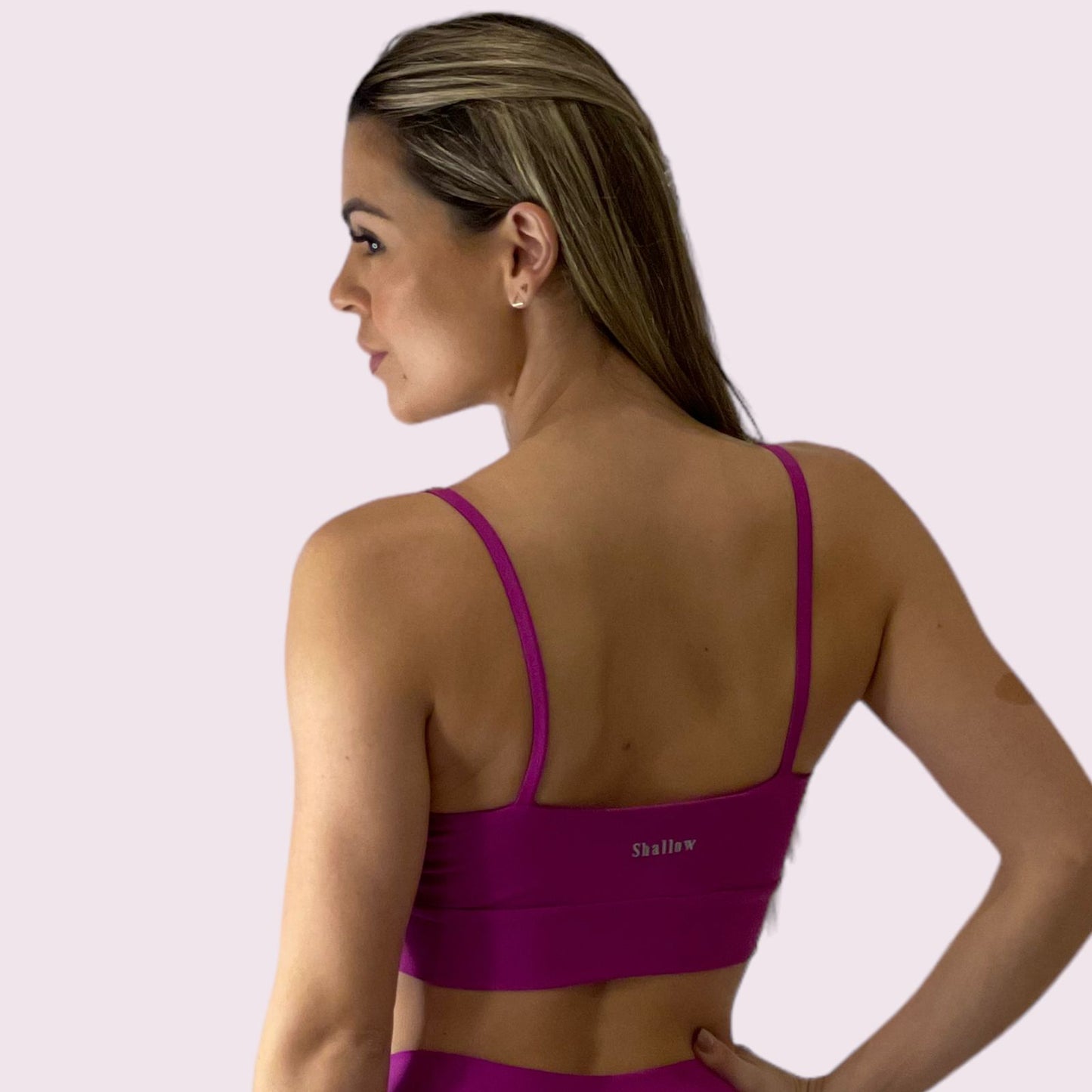 Top Isa Metalizado Fúcsia