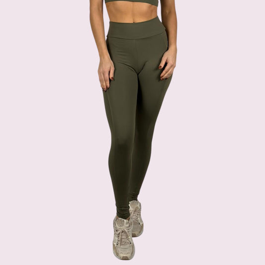 Legging com Bolso Suplex Verde Militar