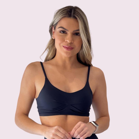 Top Yasmim Preto com Branco