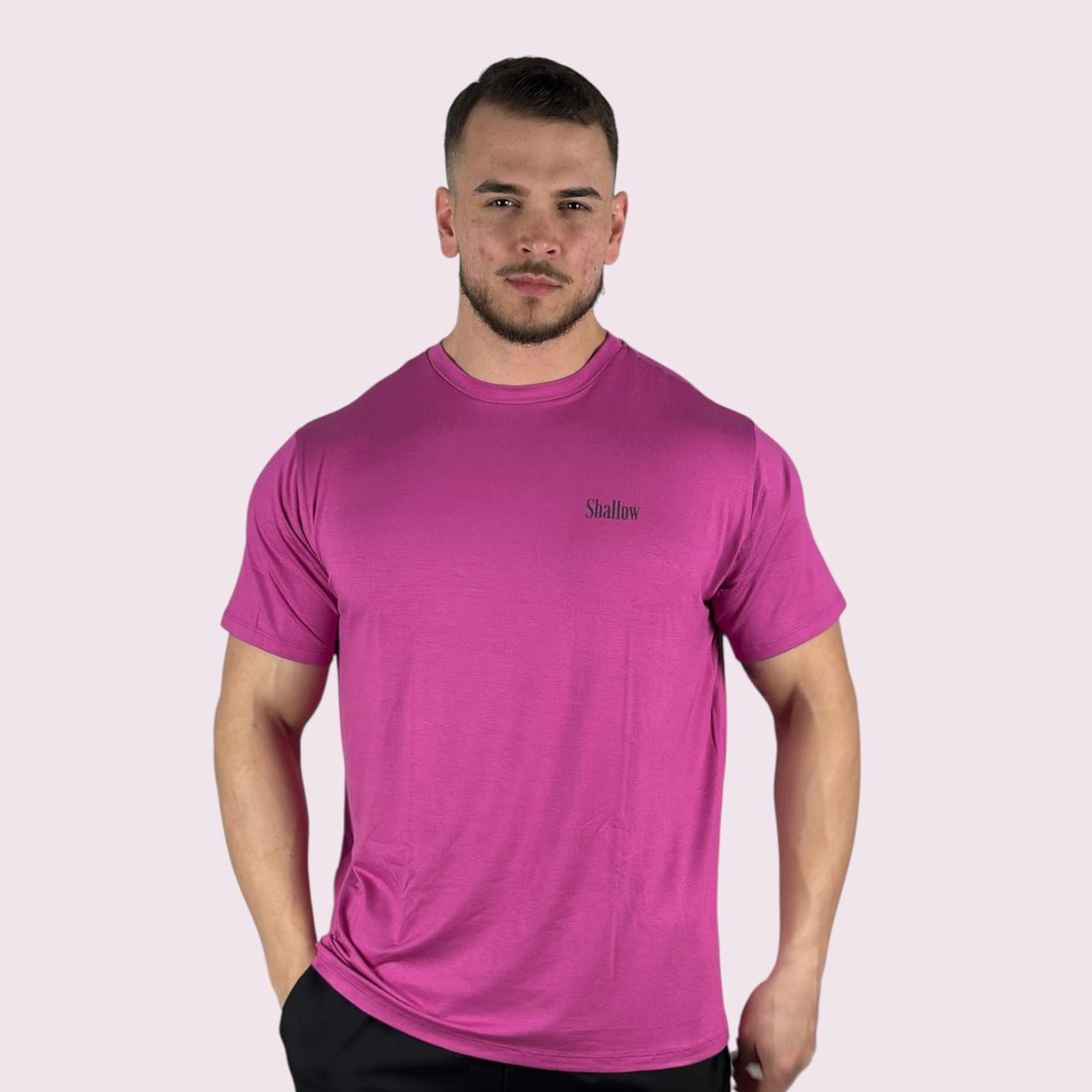 Camiseta Manga Curta Shallow Fúcsia Unissex