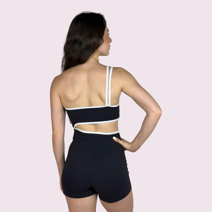 Macacão Luna Preto com Branco