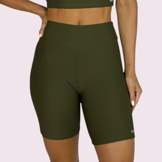 Bermuda Cós V Cotelê Verde Militar