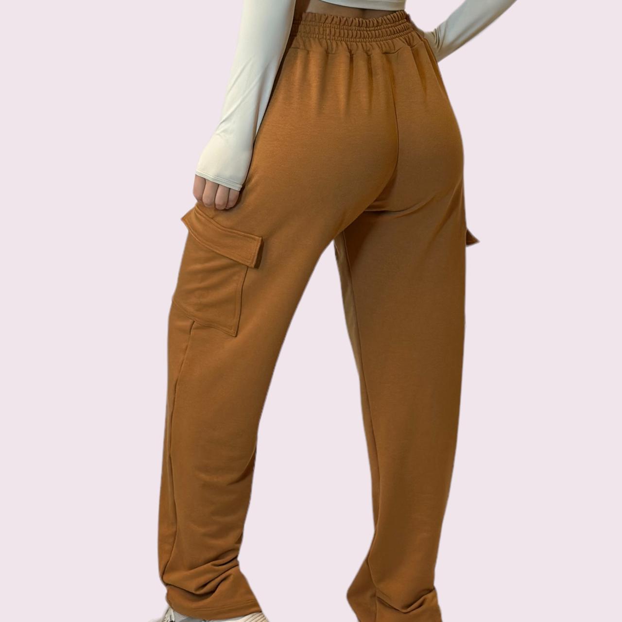 Calça Wide Moletom Terracota