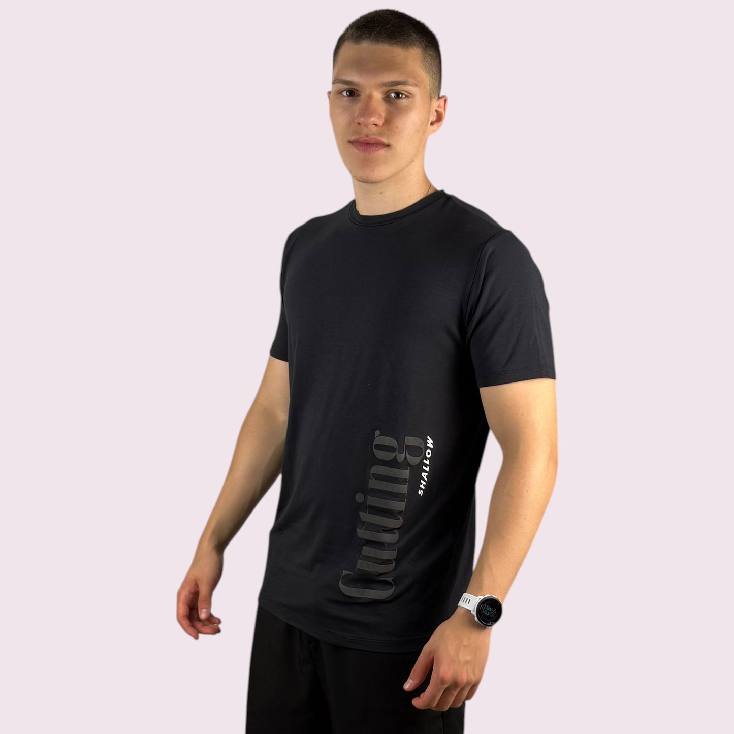 Camiseta Manga Curta Cutting Shallow Preta Unissex