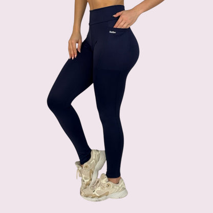 Legging com Bolso Suplex Marinho