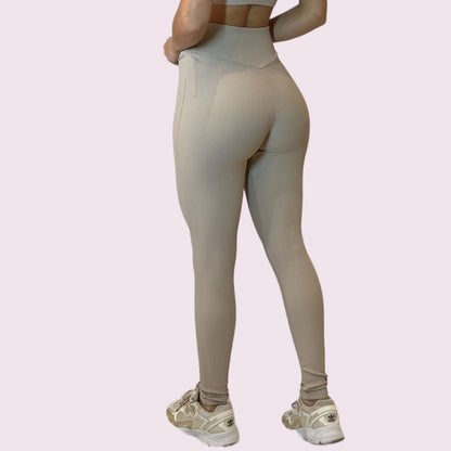 Legging Kim Cotelê Nude