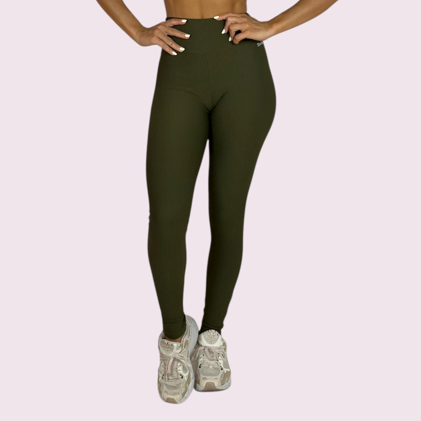 Legging Kim Cotelê Verde Militar