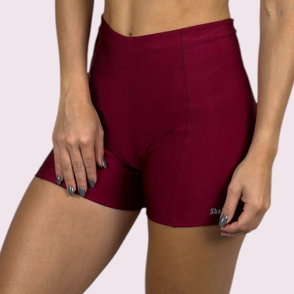 Shorts Comfy Metalizado Cereja