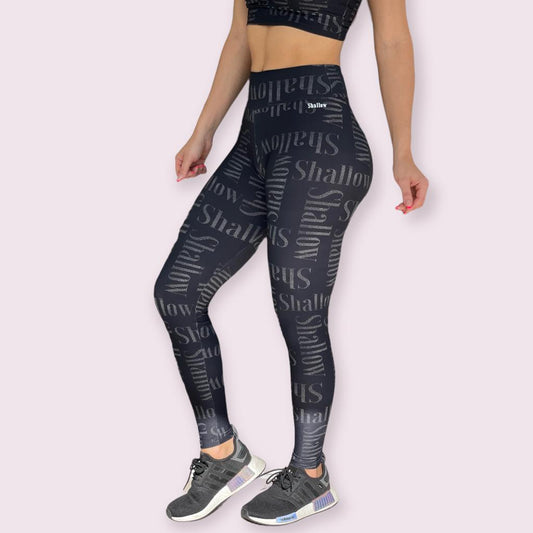 Legging Empina Bumbum Estampa Shallow Preta
