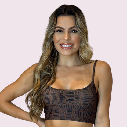 Top Isa Estampa Shallow Coffee