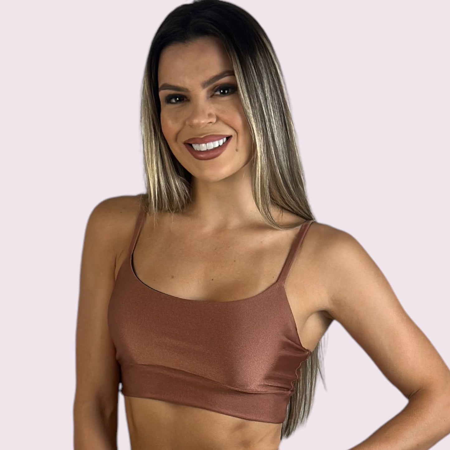 Top Isa Metalizado Bronze