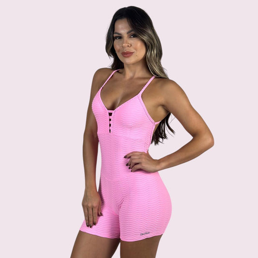 Macacão Alice Curto Access Rosa Candy