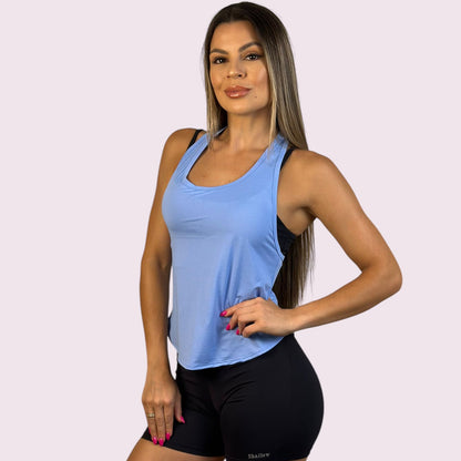 Regata Valentina Dry Fit Azul Candy