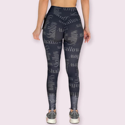 Legging Empina Bumbum Estampa Shallow Preta