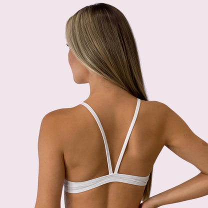 Top Luna Suplex Branco com Tule Branco