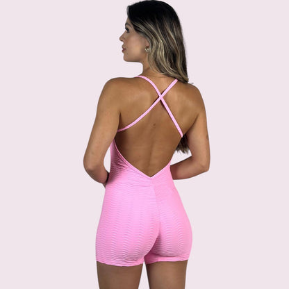 Macacão Alice Curto Access Rosa Candy