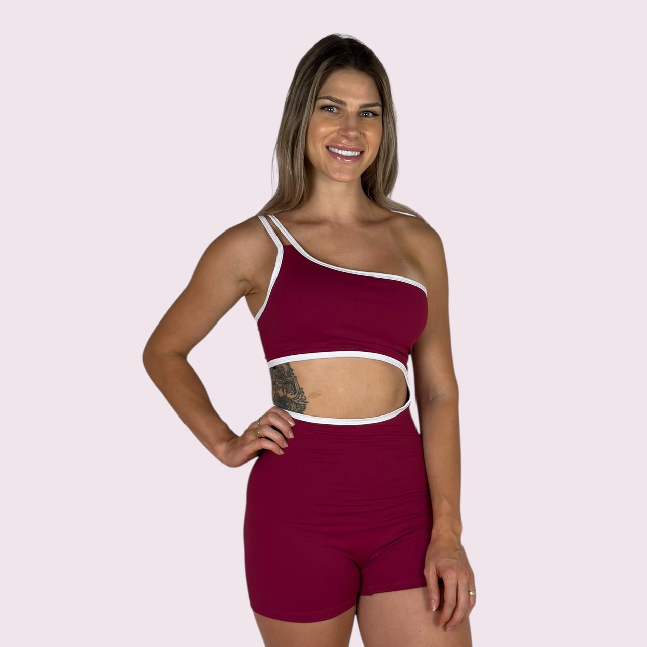 Macacão Luna Hibisco com Branco