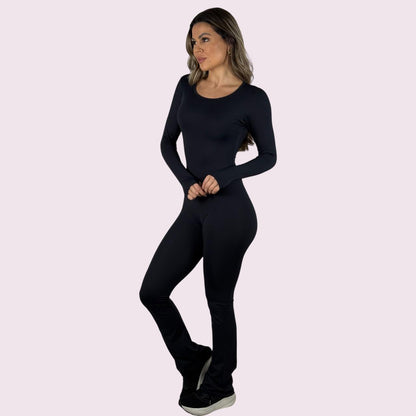 Macacão Maia Comprido Suplex Preto