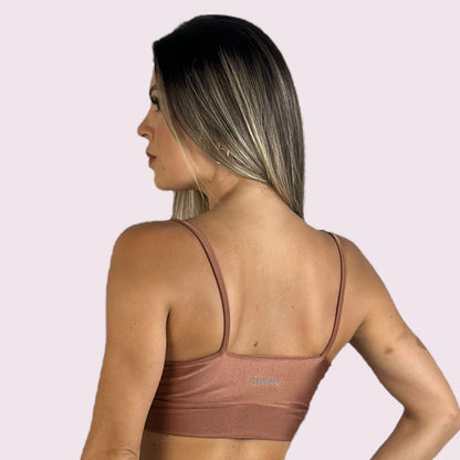 Top Isa Metalizado Bronze