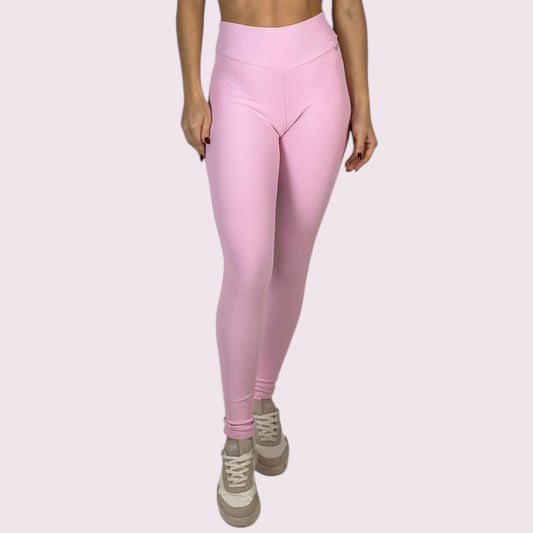 Legging Kim Cotelê Rosa Candy