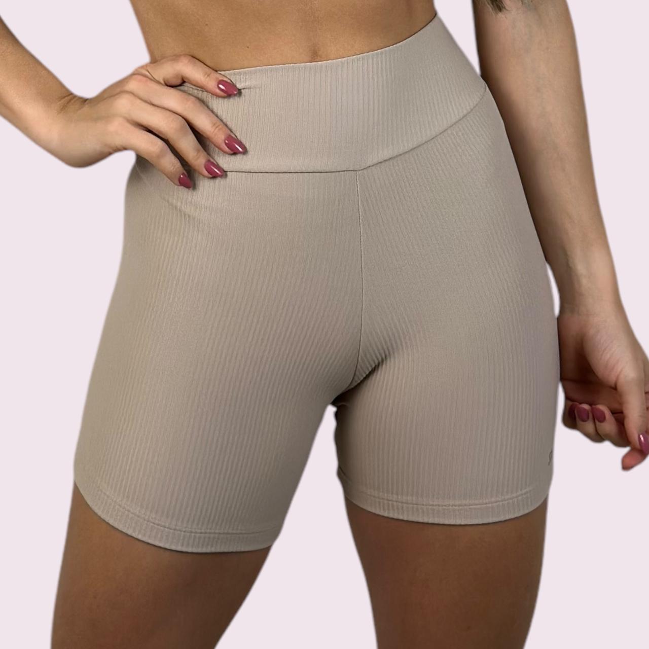 Shorts Cós V Cotelê Nude