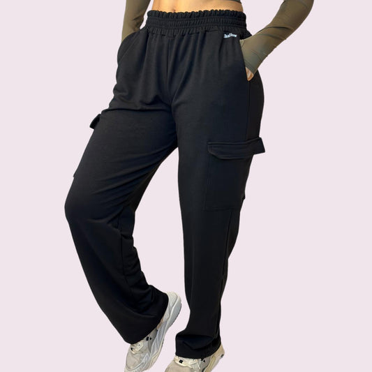 Calça Wide Moletom Preta