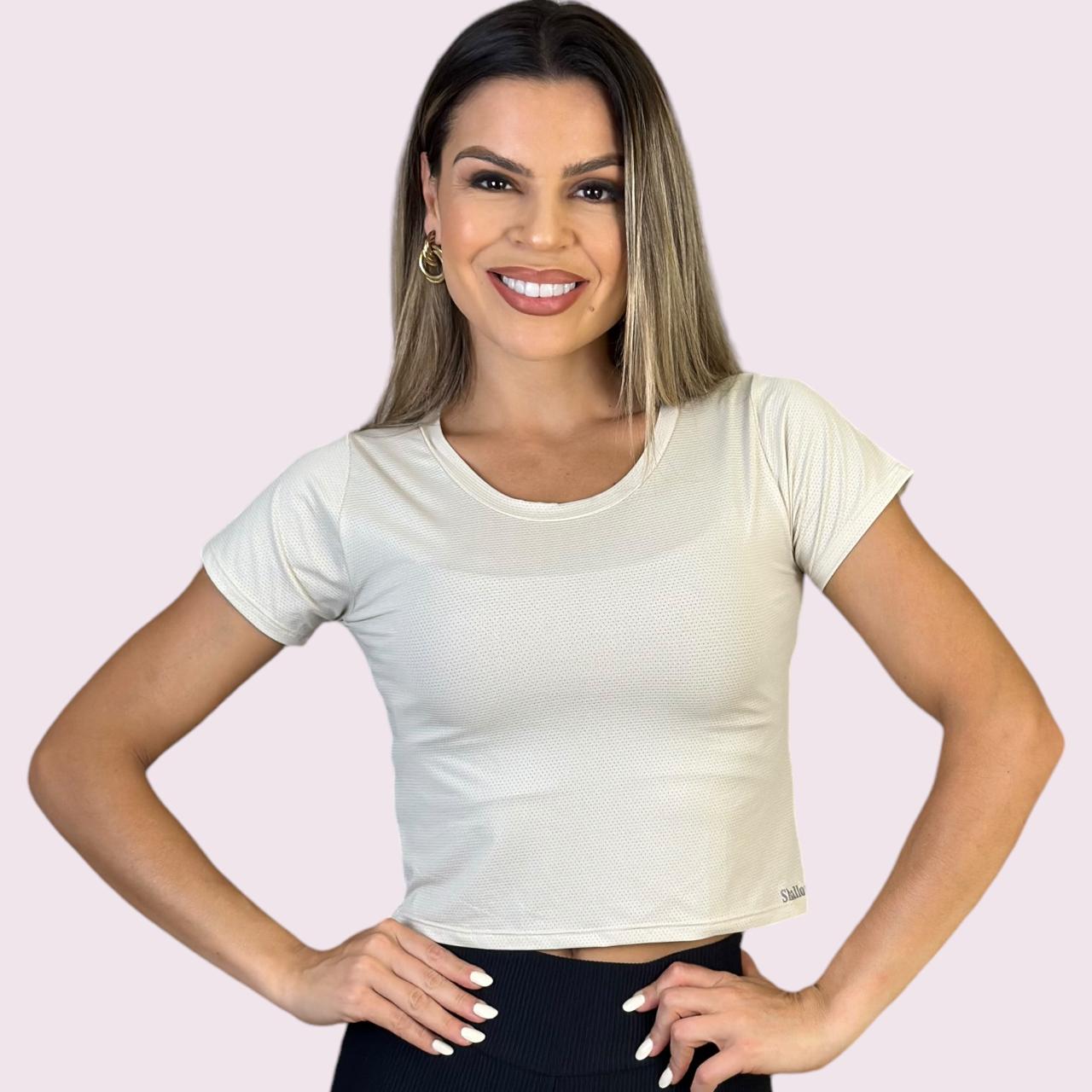 Cropped Dry Fit Off White