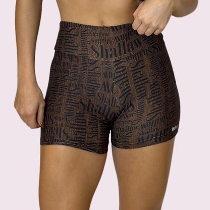 Shortinho Empina Bumbum Estampa Shallow Coffee