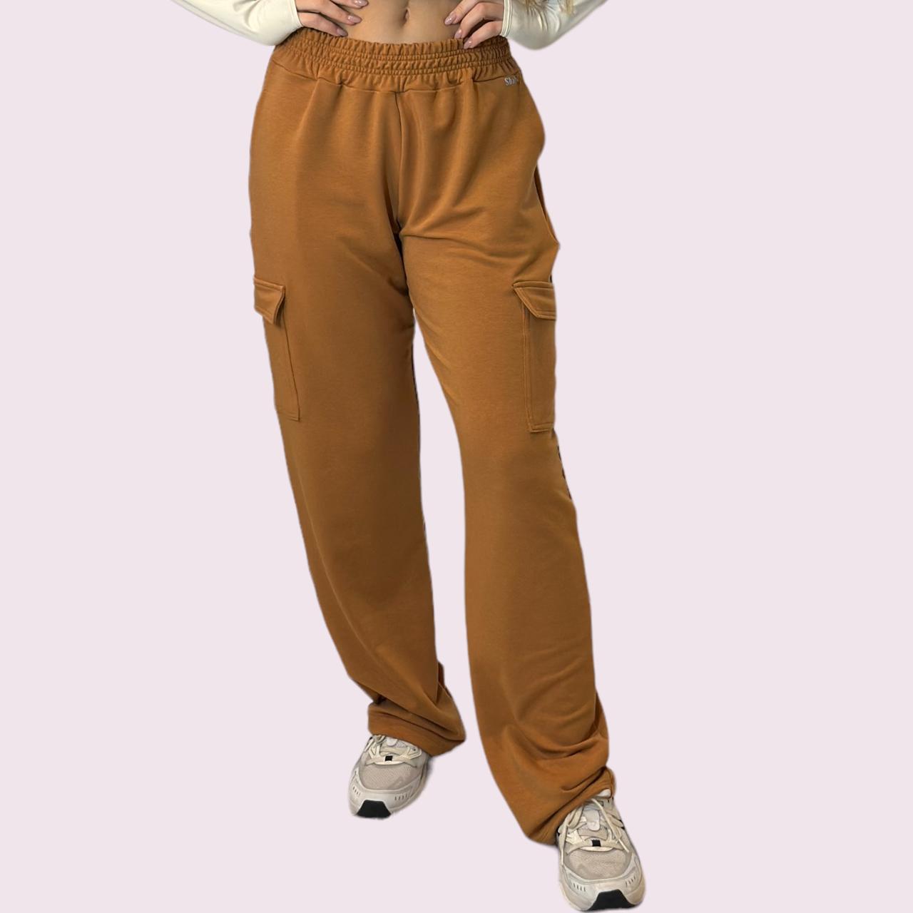 Calça Wide Moletom Terracota