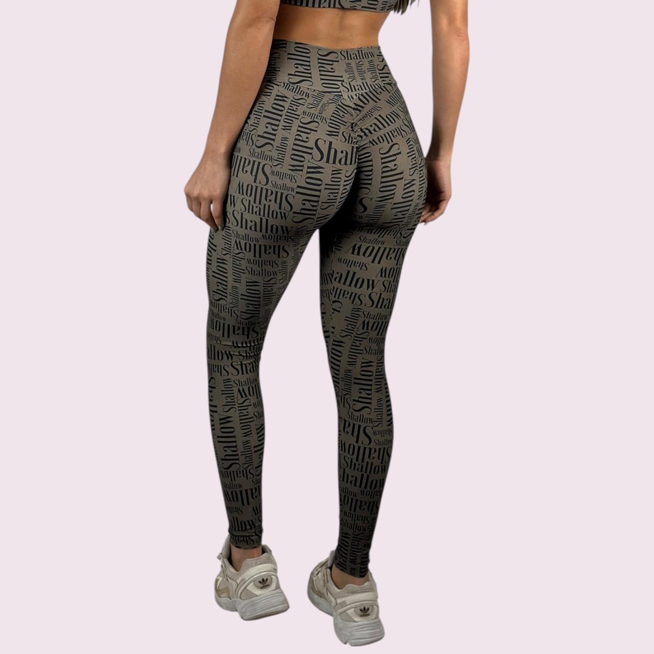 Legging Empina Bumbum Estampa Shallow Verde Militar