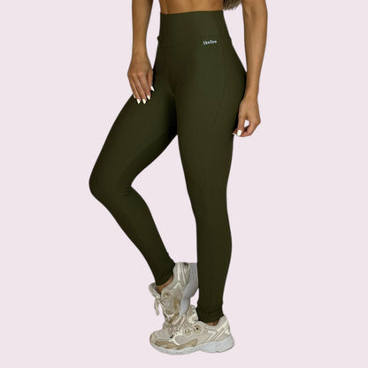 Legging Kim Cotelê Verde Militar