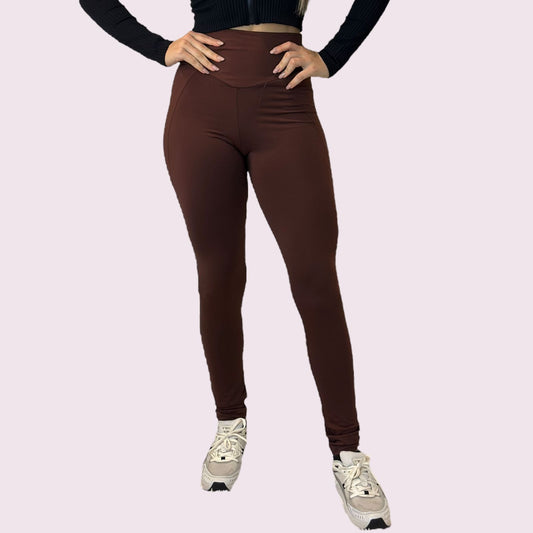 Legging Recortes Térmica Coffee