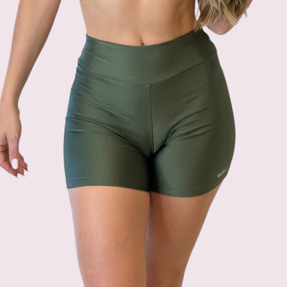 Shorts Cós V Metalizado Verde Militar