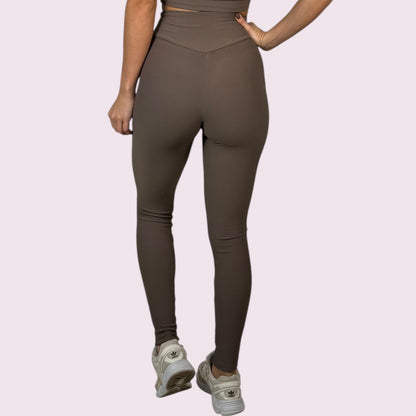 Legging Kim Cotelê Mocha Mousse