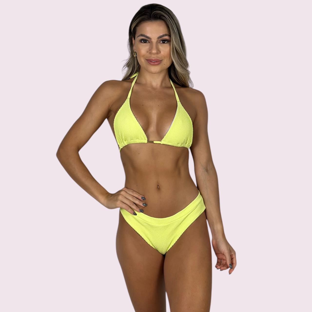 Biquíni Ana Texturizado Amarelo